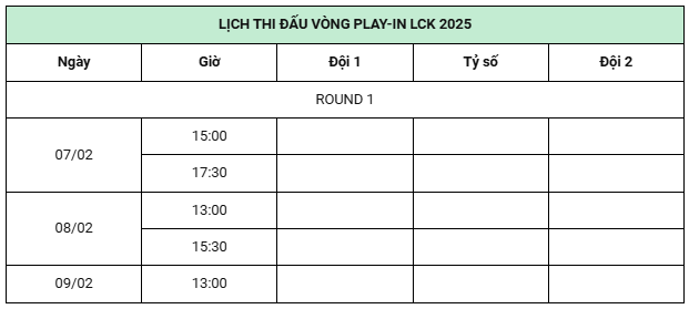 Lịch thi đấu LCK Cup 2025 LMHT mới nhất
