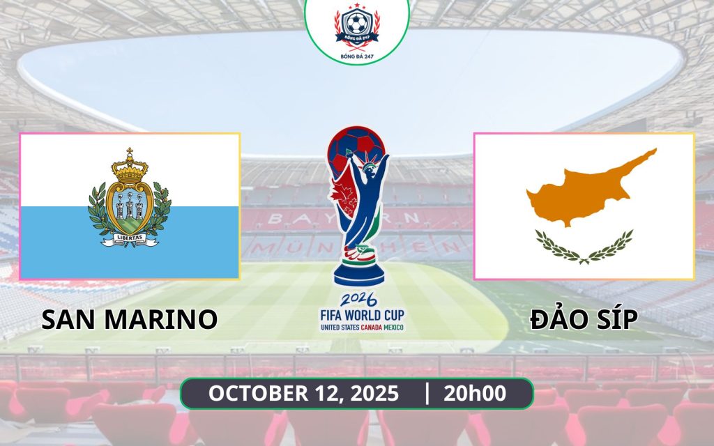 Nhận định San Marino vs Đảo Síp, 20h00 ngày 12/10 - Vòng loại World Cup 2026