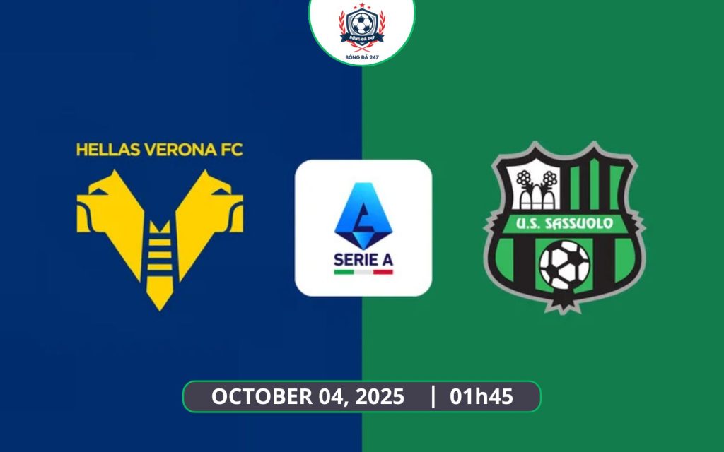 Nhận định Hellas Verona vs Sassuolo, 01h450 ngày 04/10 - Serie A