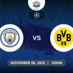 Nhận định Man City vs Dortmund, 03h00 ngày 06/11 - UEFA Champions League