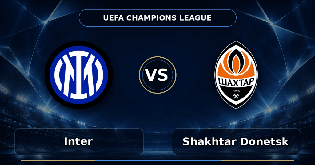 Nhận định Inter vs Shakhtar Donetsk - Match Card